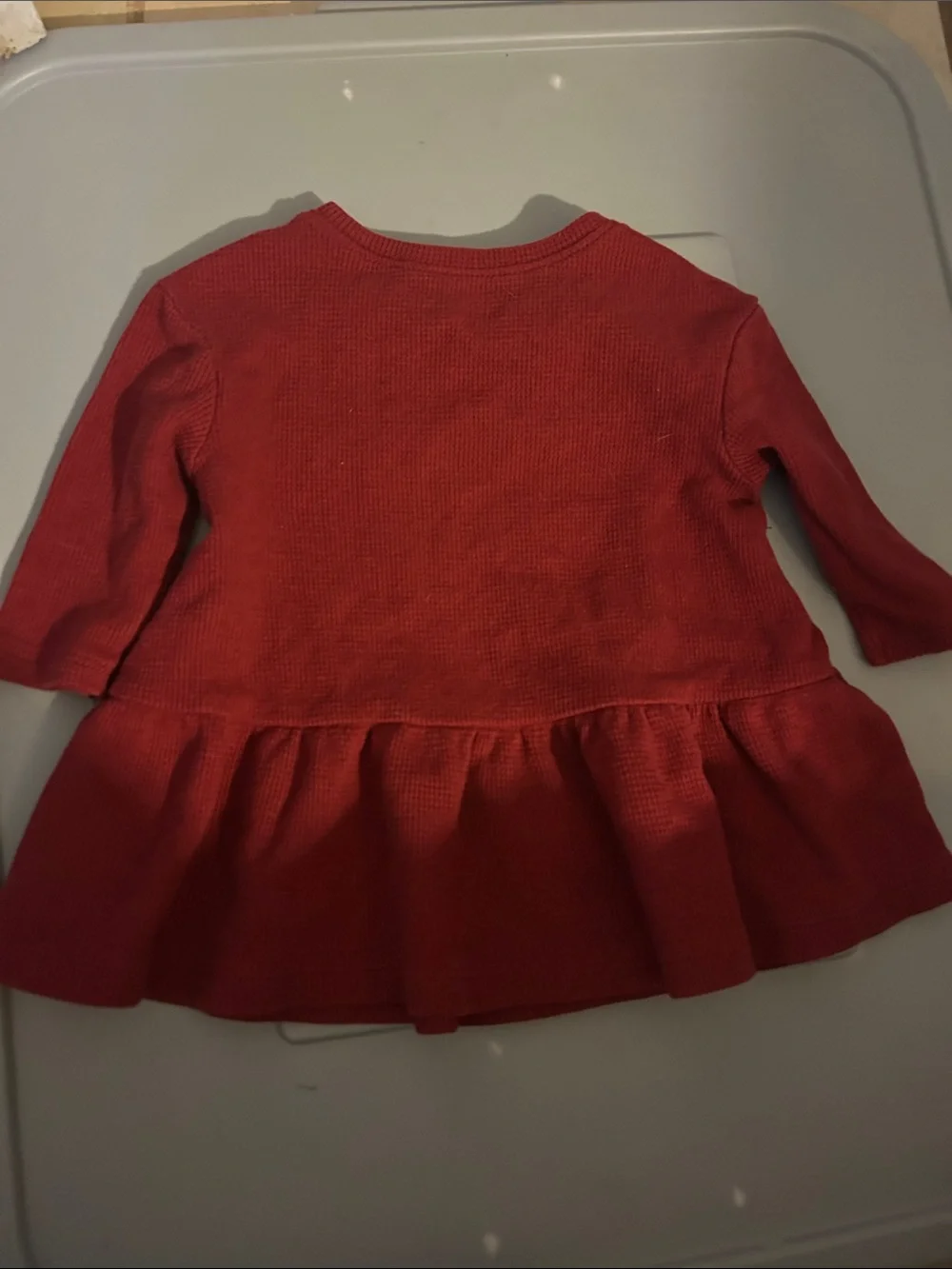 Girls' Long Sleeve Old Navy Red Peplum Top